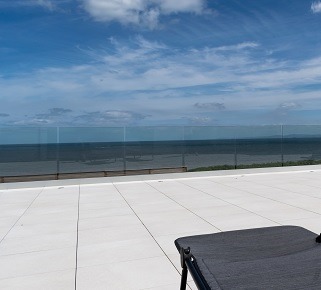 Raised patio view