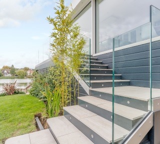 Outdoor Steps with Porcelain Paving