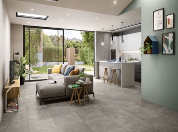 Lounge with Porcelain Tiles