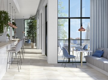 Interior with Porcelain Tile Floor