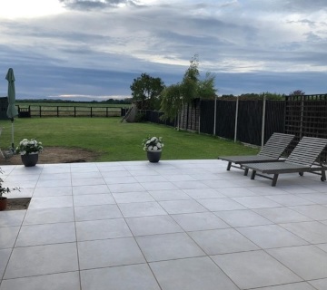 Patio with Porcelain Paving