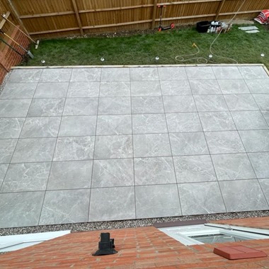 20mm Marble Light Grey Porcelain Paving