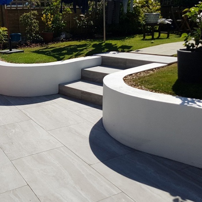 20mm Travertine Grey Porcelain Paving