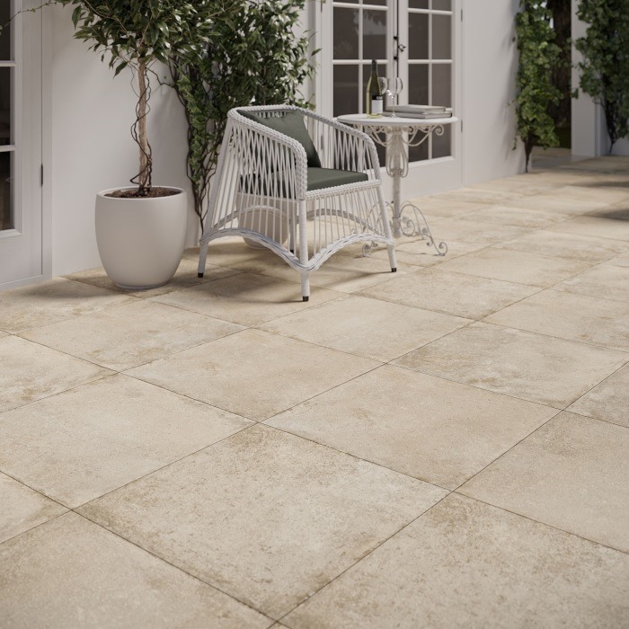 20mm Tuscan Rustic Cream Porcelain Paving