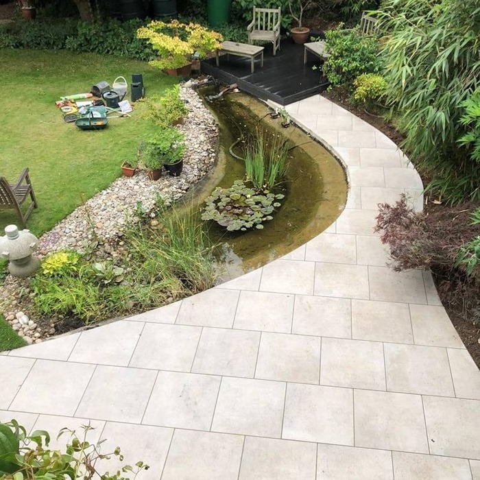 20mm Concrete Greige Porcelain Paving