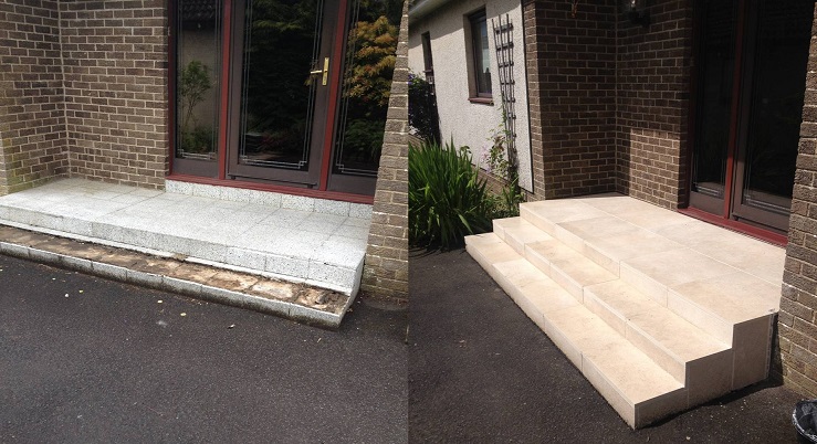 Garden Steps - Before and After