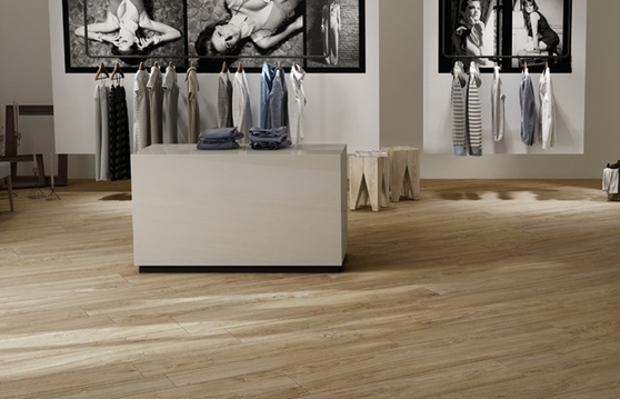 indoor forest oak porcelain paving