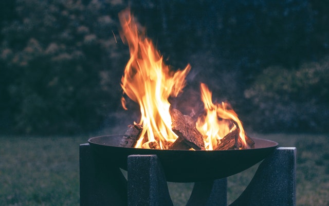 Fire pit in the garden