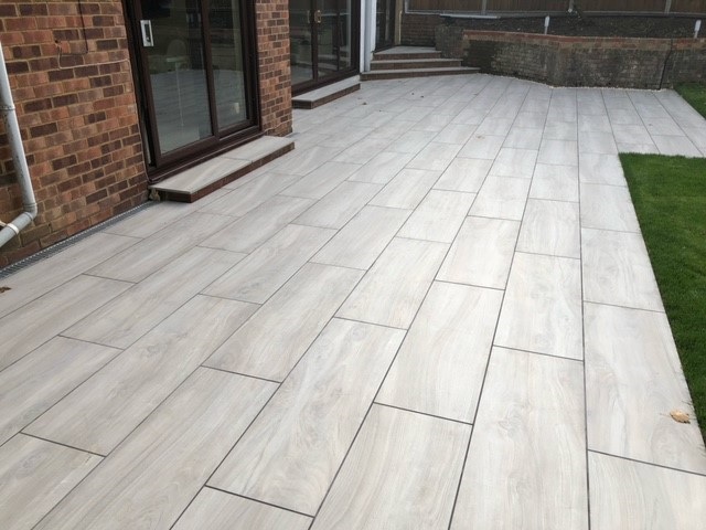 Forest Grey Larch porcelain paving