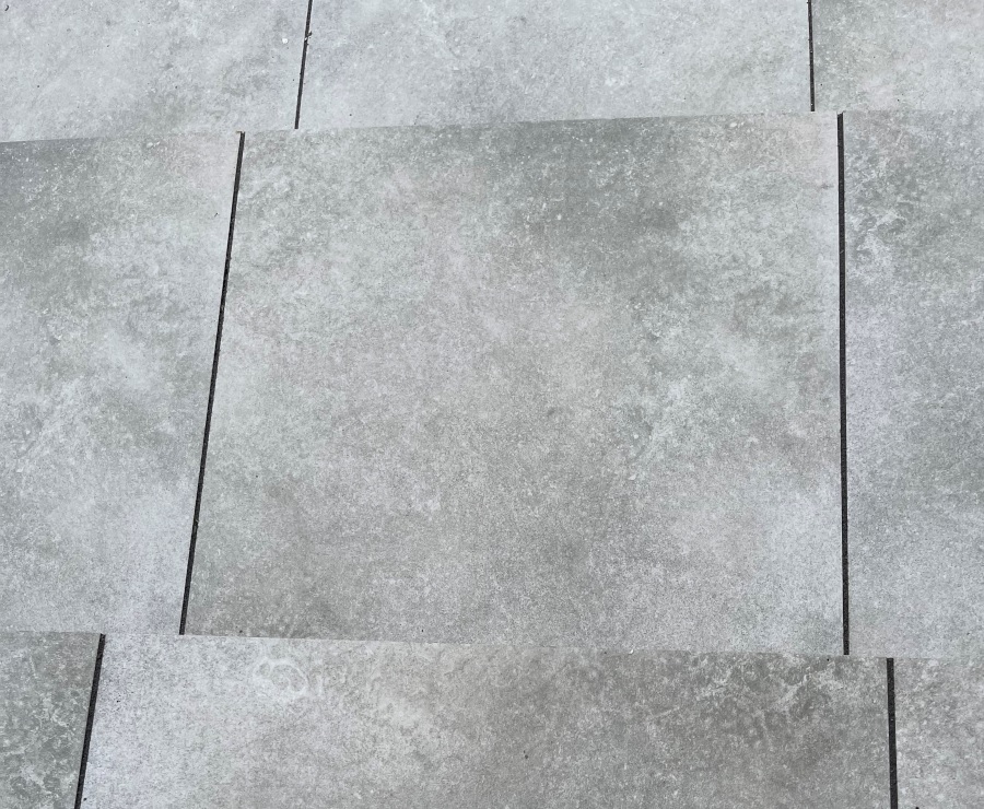 Grey Limestone porcelain paving slabs