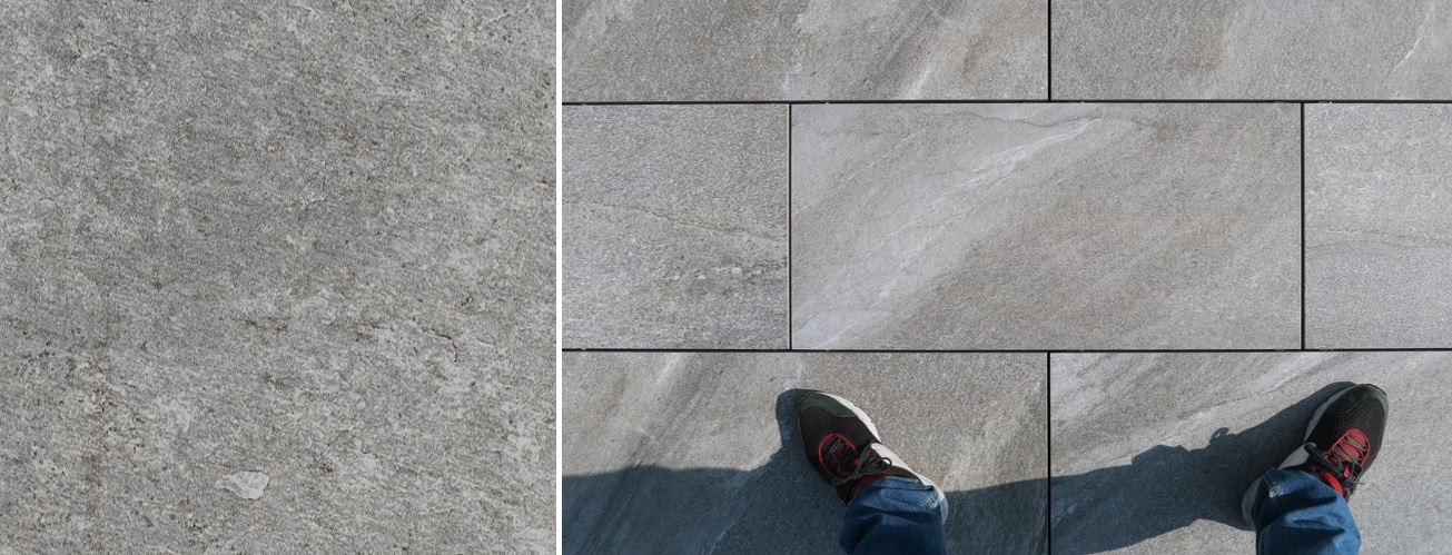 Granite effect paving slabs